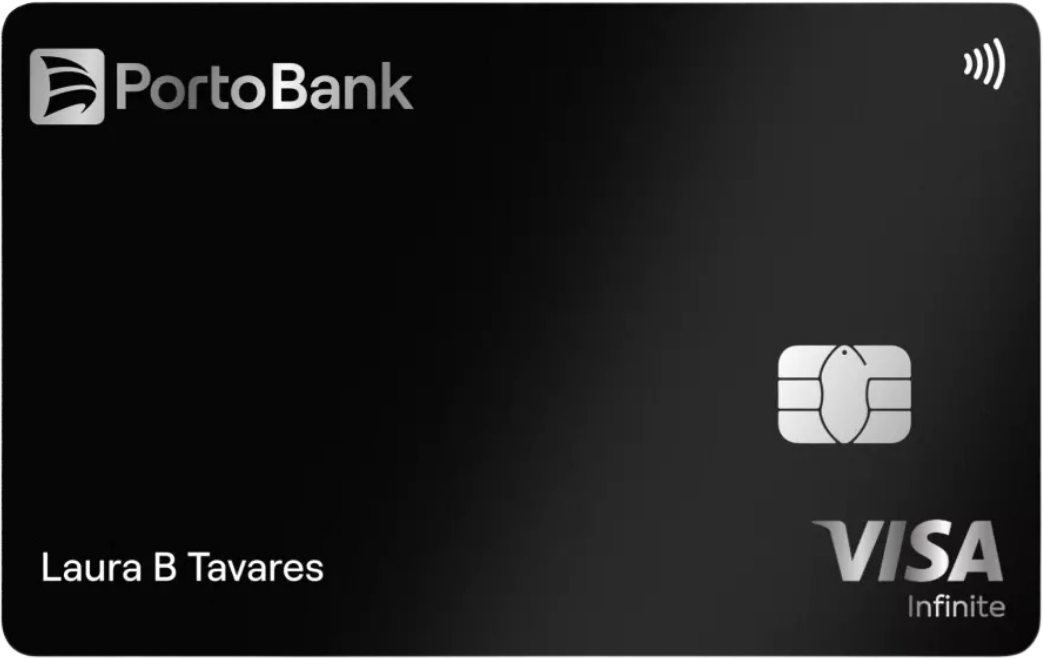 Cartão Porto Bank Visa Infinite oficial em destaque
